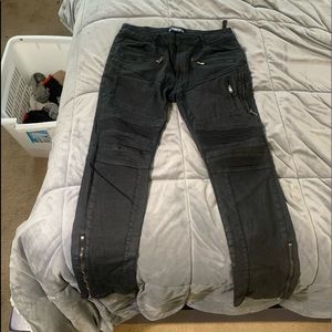 Skinny Straight Black Cargo jeans size 34
